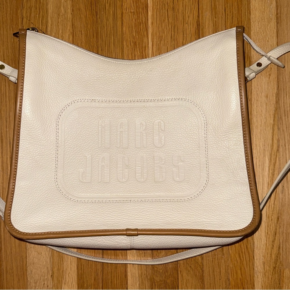 Marc Jacobs Cream and Tan Crossbody Bag w/ changeable strap